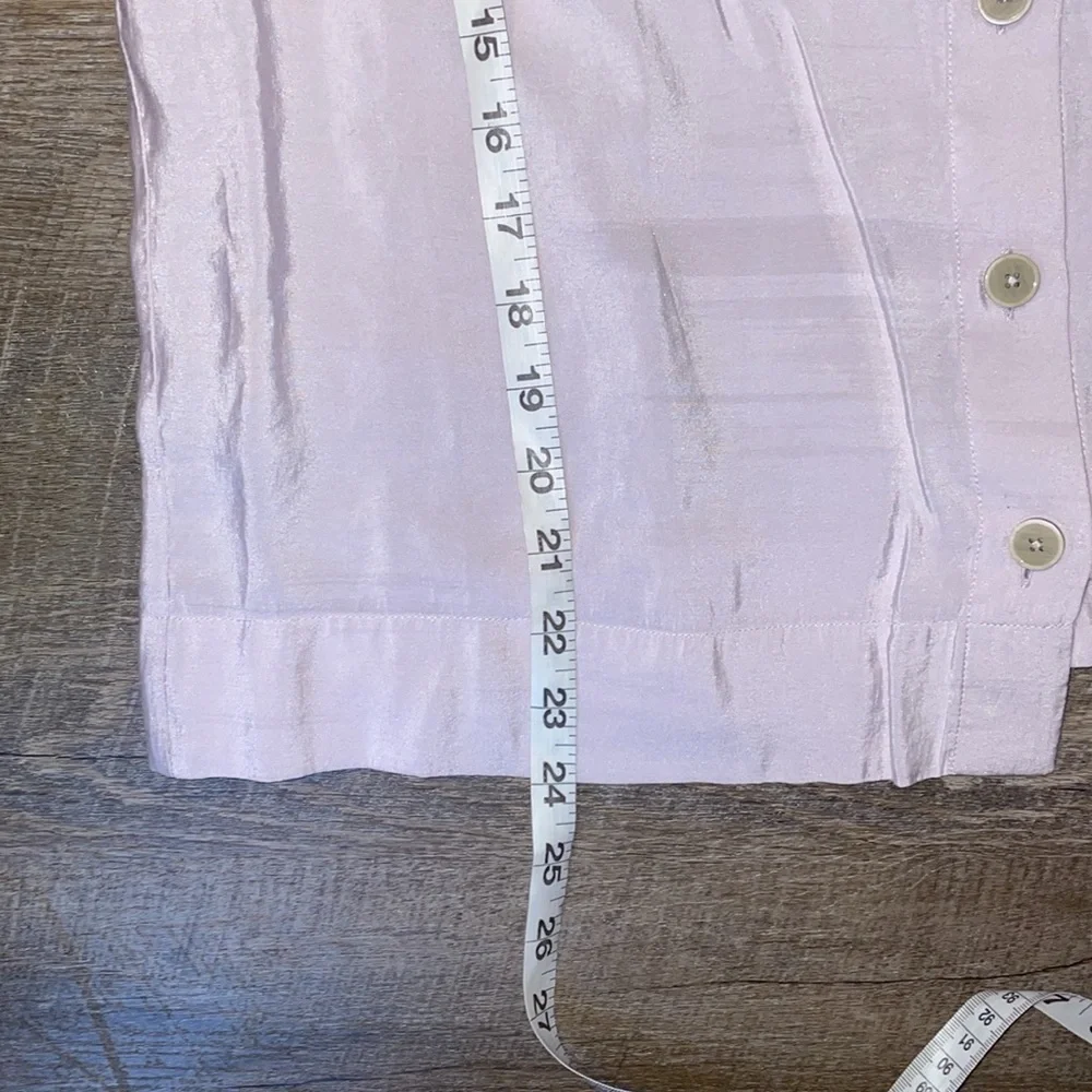 J. Jill Light Purple Square Neckline 3/4 Sleeve Button Front Blouse Size MP - Picture 14 of 14